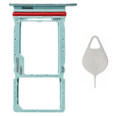 Imagem de Ubrokeifixit Bandeja de cartão micro SD Galaxy A16 5G A166U, substituição para compartimento de cartão SIM único para Samsung Galaxy A16 5G A166U1 A166W A166U A166B A166P A166E (A166U-Verde claro)