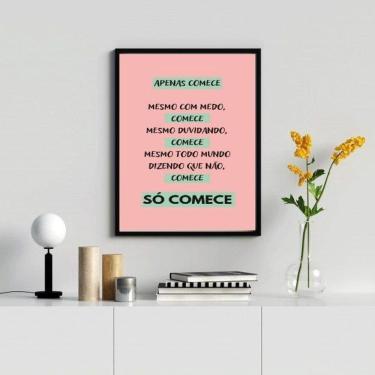 Imagem de Quadro Motivacional 45x34cm - Vidro e Moldura Preta