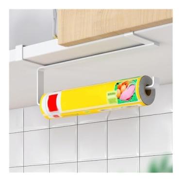 Imagem de Suporte de rolo de papel de cozinha, suporte de rolo de cozinha sob o armário, suporte de toalha de papel montado na parede de cozinha, suportes de toalha de cozinha para banheiro, cozinha, suporte de