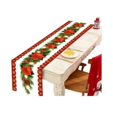 Imagem de Caminho De Mesa Xadrez Buffalo Feliz Natal 2025 Decorações De Mesa De 