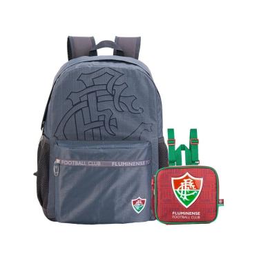 Imagem de Kit Escolar Fluminense Mochila Costas + Lancheira Térmica