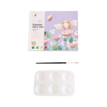 Imagem de Livro De Pintura Em Aquarela Para Crianças Com 20 Folhas, Temas De Con