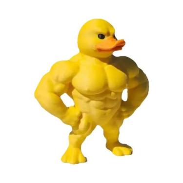 Imagem de Estátua De Pato Musculoso 3D, Decoração Multifuncional E Fofa Para Esc