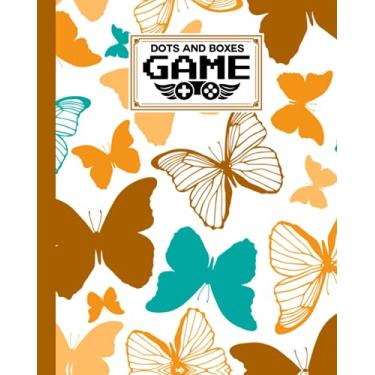 Imagem de Dots And Boxes Game: Premium Colorful Butterflies Cover Dots And Boxes Game, A Classic Strategy Game - Large and Small Playing Squares, 120 Pages, size 8" x 10" by David Garcia
