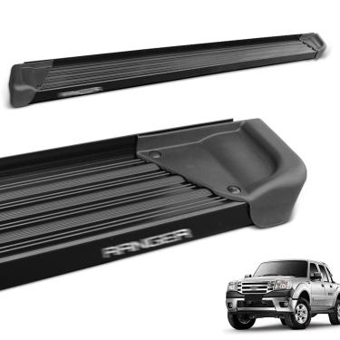 Imagem de Estribo Lateral Ranger CD 1998 a 2012 Aluminio Preto A3