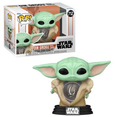Imagem de Funko Pop Star Wars 712 Baby Yoda Din Grogu With Armor