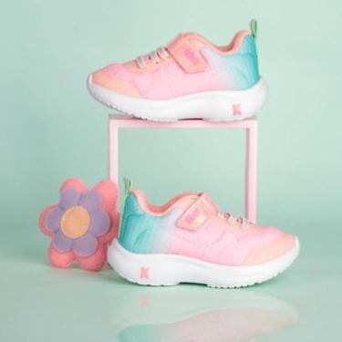 Imagem de Tênis Infantil Menina Kidy Nuvem Leve Confortável Flexível Anatômico Moderno Seguro Escolar Estiloso-Feminino