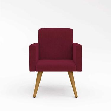 Imagem de Poltrona Decorativa - Escritório - Recepção - Marsala Cor:marsala