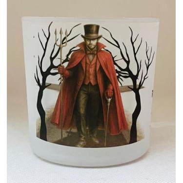 Imagem de Exu sete encruzilhadas copo whisky e bebidas 260ml umbanda quimbanda p