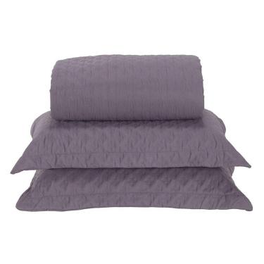 Imagem de Cobre Leito Casal Padrão Milão Dupla Face Micropercal 200 Fios 3 Peças - Lavanda