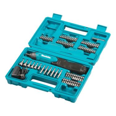 Imagem de Parafusadeira Furadeira 3.6V Com Maleta de 81 Acessórios Adaptador Bivolt Cabo USB DF001DW Makita