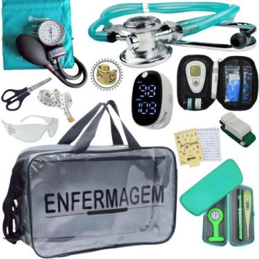 Imagem de Kit Enfermagem Premium Basico - Love Saude, VERDE INCOTERM TRANSPARENT