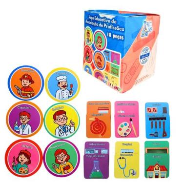 Imagem de Jogo Educativo Inclusivo Conhecendo Profissões Para Autistas em MDF - 