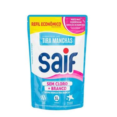 Imagem de Tira Manchas Sem Cloro + Branco Sachê 1L Saif