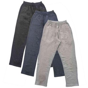 Imagem de Kit 3 Calça Moletom Careca / Moletinho Adulto-Masculino