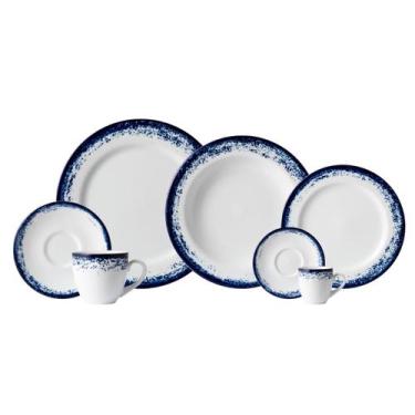 Imagem de Aparelho de Jantar Chá e Café Porcelana Schmidt 42 peças - Dec. Nevoa 