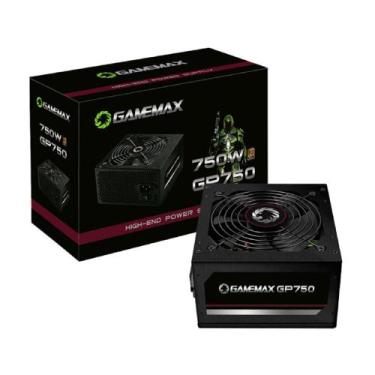 Imagem de Fonte de Alimentação Gamemax GP750W 80 Plus Bronze Preto