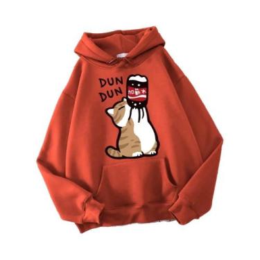 Imagem de Moletom Masculino Casual Harajuku Com Capuz De Gato De Desenho Animado