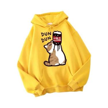 Imagem de Moletom Masculino Casual Harajuku Com Capuz De Gato De Desenho Animado