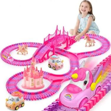 Imagem de Brinquedo Educativo Pista Unicornio Rosa - Rick Imports