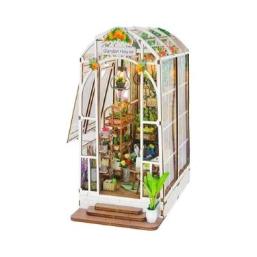 Imagem de Estante De Livros Em Miniatura De Madeira DIY Para Casa De Bonecas, De