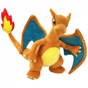 Imagem de Pelúcia oficial Pokémon Charizard 30 cm Laranja em Poliéster Jazwares