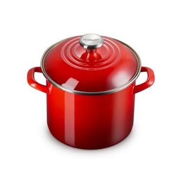 Imagem de STOCKPOT LE CREUSET 5,7L 20CM EM AÇO ESMALTADO COM PUXADOR INOX VERMELHO 56000060602203