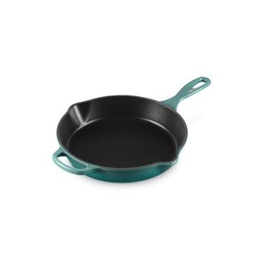 Imagem de FRIGIDEIRA SKILLET LE CREUSET SIGNATURE 26CM REDONDA FUNDA EM FERRO FUNDIDO BLEU RIVIERA 20187260990422