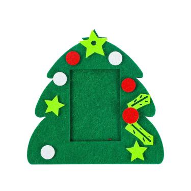 Imagem de Enfeite Natalino Porta Retrato em Madeira Le 9,5x9,5cm