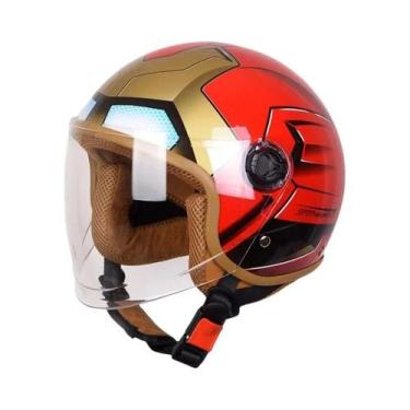 Imagem de Capacete Infantil De Moto Com Desenho De Super-Herói, Proteção Complet