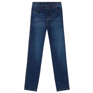 Imagem de Calça infantil menina em jeans Brandili, 6, Azul