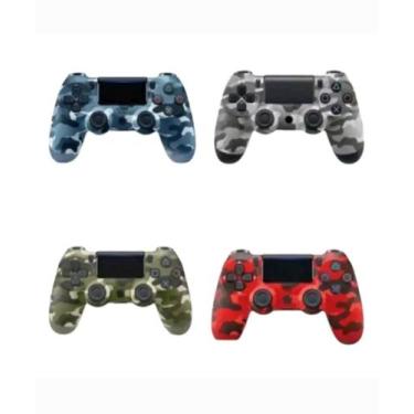 Imagem de Controle Compatível de Ps4 Sem Fio Camuflado Joystick Para Jogos Video