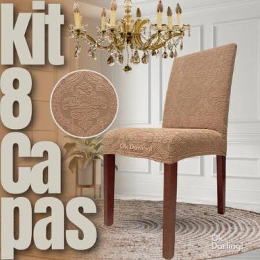 Imagem de Tailandesa - Kit 8 Capas de Cadeira Linha Gold - Caramelo - OK Darling