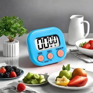 Imagem de Relógio Digital Cozinha Mini Despertador Alarme Timer Temporizador Tem