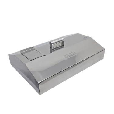 Imagem de Abafador Inox 66x39 Grande Para Grelha, Churrasqueira a Bafo - INOX LA