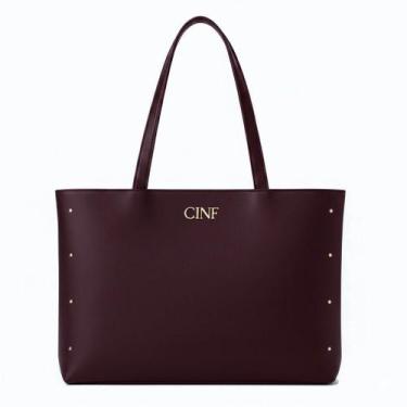 Imagem de Bolsa Sacola Grande De Ombro Feminina Alça Resistente - CINF, Bordô