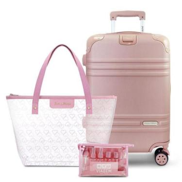 Imagem de Kit Mala De Bordo, Bolsa Transparente E Frascos De Viagem De 10 Peças 