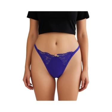 Imagem de Calcinhas De Renda De Cintura Baixa Para Mulheres Com Apliques Florais