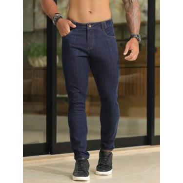 Imagem de Calça Masculina Casual e Confortável PitBull Jeans 89794 COR:AZUL ESCU