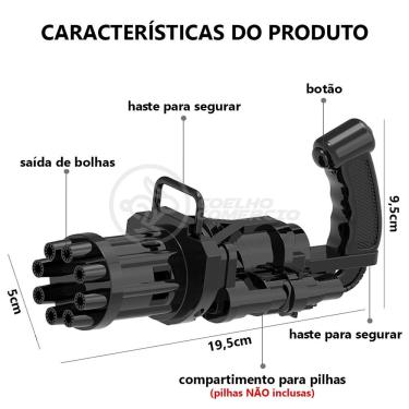 Imagem de Máquina Elétrica Brinquedo Tiktok Lança Bolhas Sabão Mágica Criança Infantil com 8 Saíd...