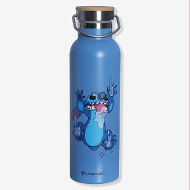 Imagem de Garrafa Térmica Camp Stitch para Manter Bebidas Quentes Ou Geladas em Aço Inox e Bamboo...