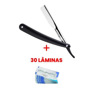Imagem de Navalha Profissional de Barbear Navalhete para Barba com Braçadeira Articulada e 10 Lâm...