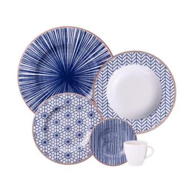 Imagem de Aparelho Jantar Tramontina Abstratta Porcelana Decorada 30 Peças Tramo
