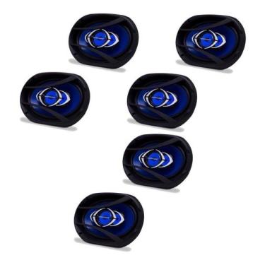 Imagem de Kit 3 Pares Auto Alto Falantes Hurricane 6x9 540wrms 69 Som