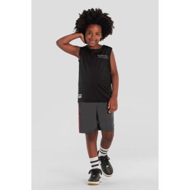 Imagem de Bermuda infantil menino esportiva Brandili Active, 6, Cinza