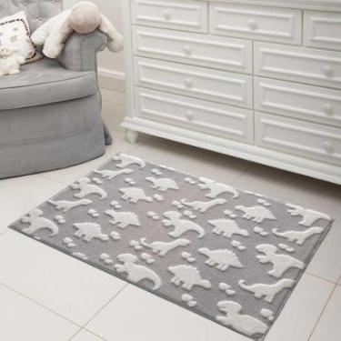 Imagem de Tapete Infantil Jolitex Mimo Dino Cinza 0,7x1,00m-Unissex