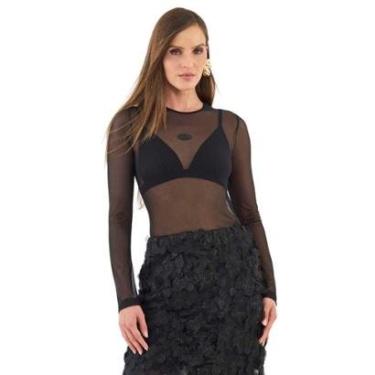 Imagem de Blusa Colcci Slim Manga Longa Em Tule-Feminino