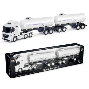 Imagem de Caminhão Mercedes-Benz Actros Rodotrem Tanque Miniatura Brinquedo Real