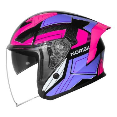 Imagem de Capacete Aberto Norisk Downtown 2 Provenza Rosa e Roxo-Unissex