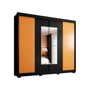 Imagem de Guarda-roupa Casal com Espelho 4 Gavetas 2 Portas de Correr Araplac Be